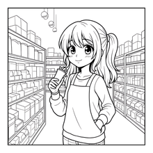 Load image into Gallery viewer, Kawaii Anime Girls Coloring Book for Kids Teens Adults – Cute Manga Characters Easy Japanese Scenes
