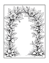 Load image into Gallery viewer, Botanical Coloring Book for Adults and Kids, Printed Physical Book, 25 Bold Easy Plant Designs, Single Sided Nature Art Therapy Gift
