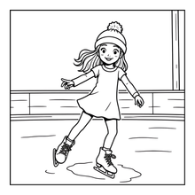 Load image into Gallery viewer, Ice Skating Coloring Book Kids Adults, Winter Sports Figure Skate Activity Coloring Pages, Gift for Skaters Hockey Fans
