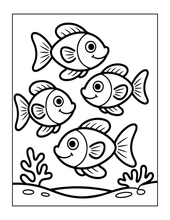Load image into Gallery viewer, Cozy Cute Sea Creatures Coloring Book for Kids Adults Boys Girls Teens: Cool Underwater Animals Sea Ocean Fish Coloring Activity Book
