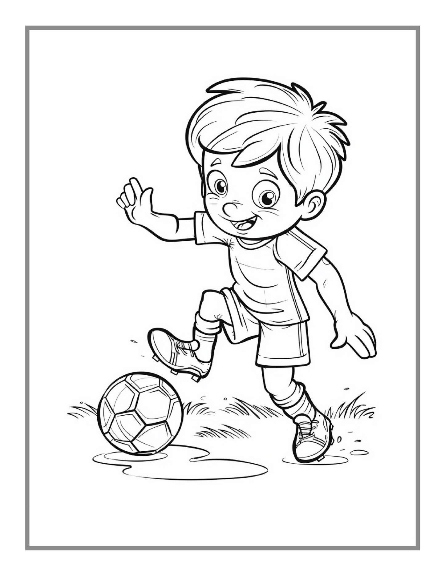 Soccer Football Player Coloring Book Holiday Birthday Gift for Adults Kids Men Boys Teens Youth 50 Pages Soccer Fan Coloring Activity Sheets