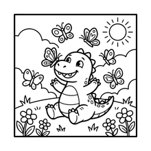 Load image into Gallery viewer, Cute Dinosaur Coloring Book Gift for Adults Kids Men Women Boys Girls Teens: Single Sided Dino Coloring Activity Sheets Book for Children
