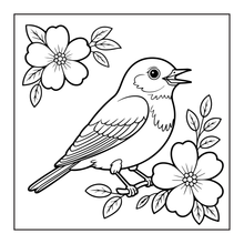 Load image into Gallery viewer, Cute Birds Flowers Coloring Book for Adults Kids Easy Nature Pages for Relaxation and Stress Relief

