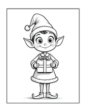 Load image into Gallery viewer, Cozy Christmas Coloring Book for Kids Adults: 25 Bold Easy Single Sided Holiday Coloring Pages with Cute Kitten Santa Snowman Designs
