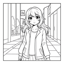Load image into Gallery viewer, Kawaii Anime Girls Coloring Book for Kids Teens Adults – Cute Manga Characters Easy Japanese Scenes
