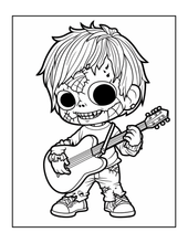 Load image into Gallery viewer, Creepy Cute Zombie Coloring Book for Kids Teens Spooky Halloween Activity Single Sided Pages Fun Horror Gift
