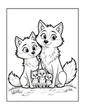 Load image into Gallery viewer, Cute Wolf Coloring Book for Kids and Adults, Bold and Easy Printed Coloring Book, 25 Single-Sided Wolf Designs, Animal Gift for All Ages
