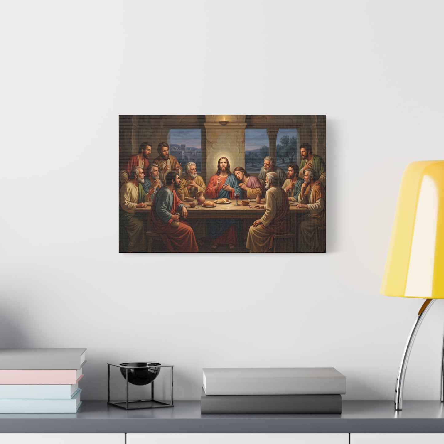 Cool Last Supper Canvas Wall Art Print Large Religious Biblical Faith Home Decor Christian Wall Art Ready to Hang for Living Room