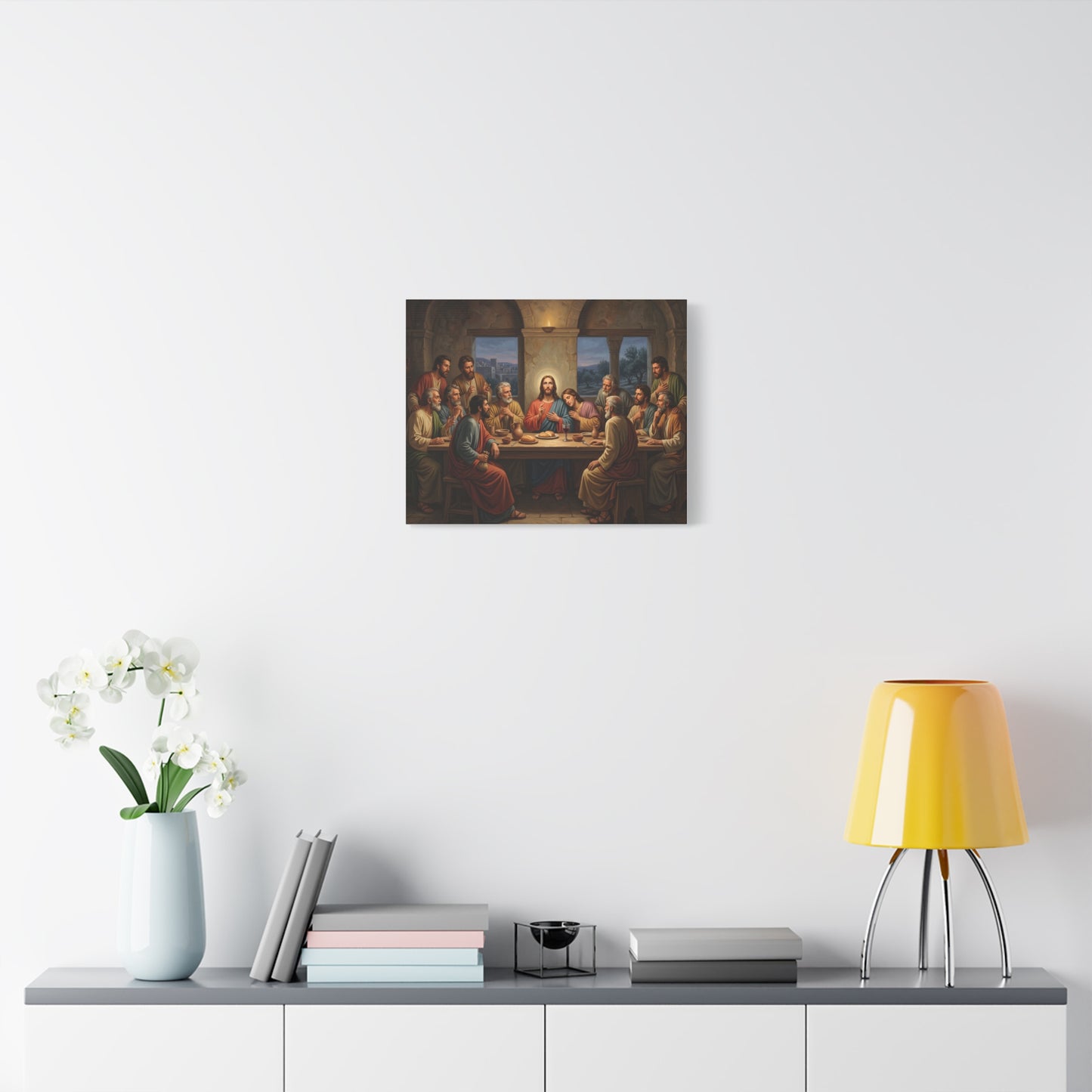Cool Last Supper Canvas Wall Art Print Large Religious Biblical Faith Home Decor Christian Wall Art Ready to Hang for Living Room