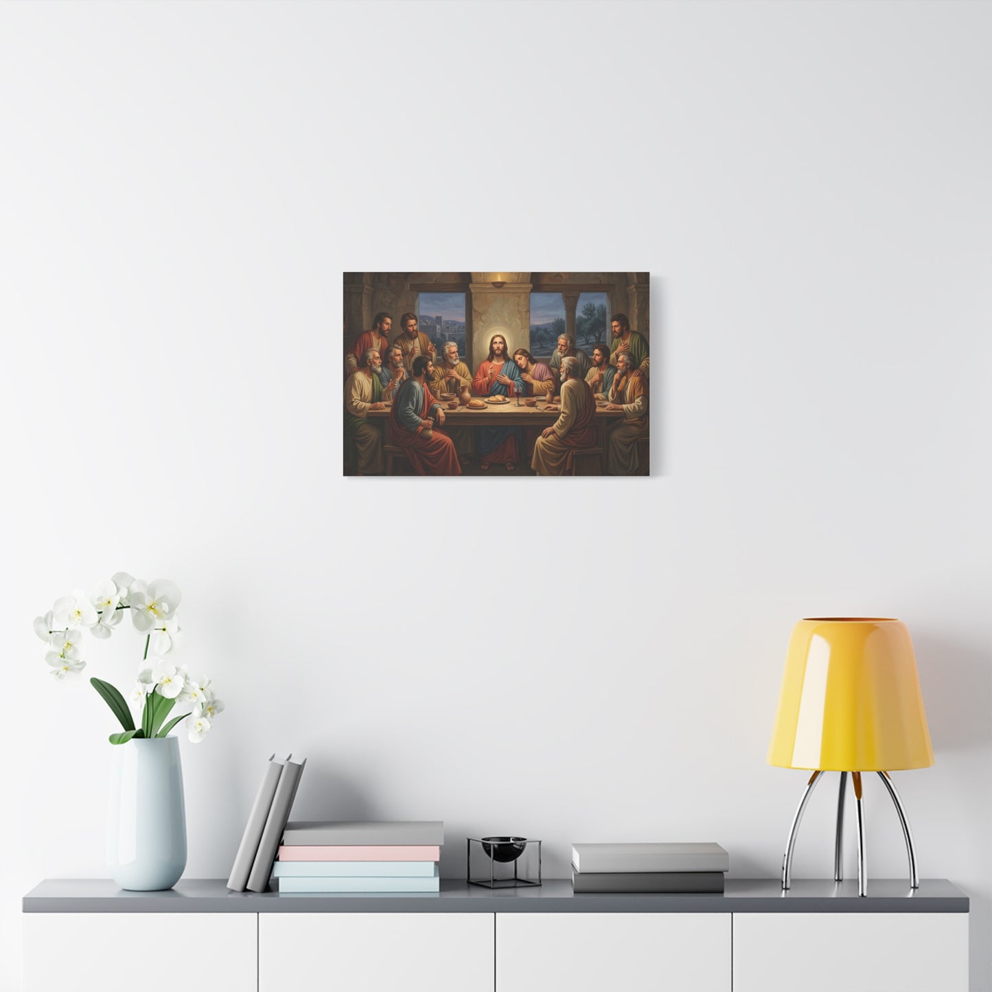 Cool Last Supper Canvas Wall Art Print Large Religious Biblical Faith Home Decor Christian Wall Art Ready to Hang for Living Room