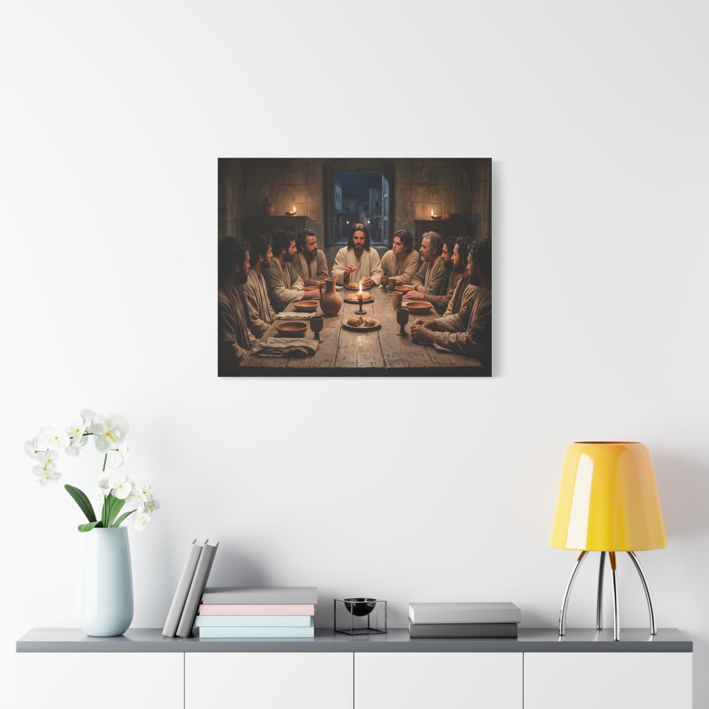 Cool Last Supper Canvas Wall Art Print Large Religious Biblical Faith Home Decor Christian Wall Art Ready to Hang for Living Room