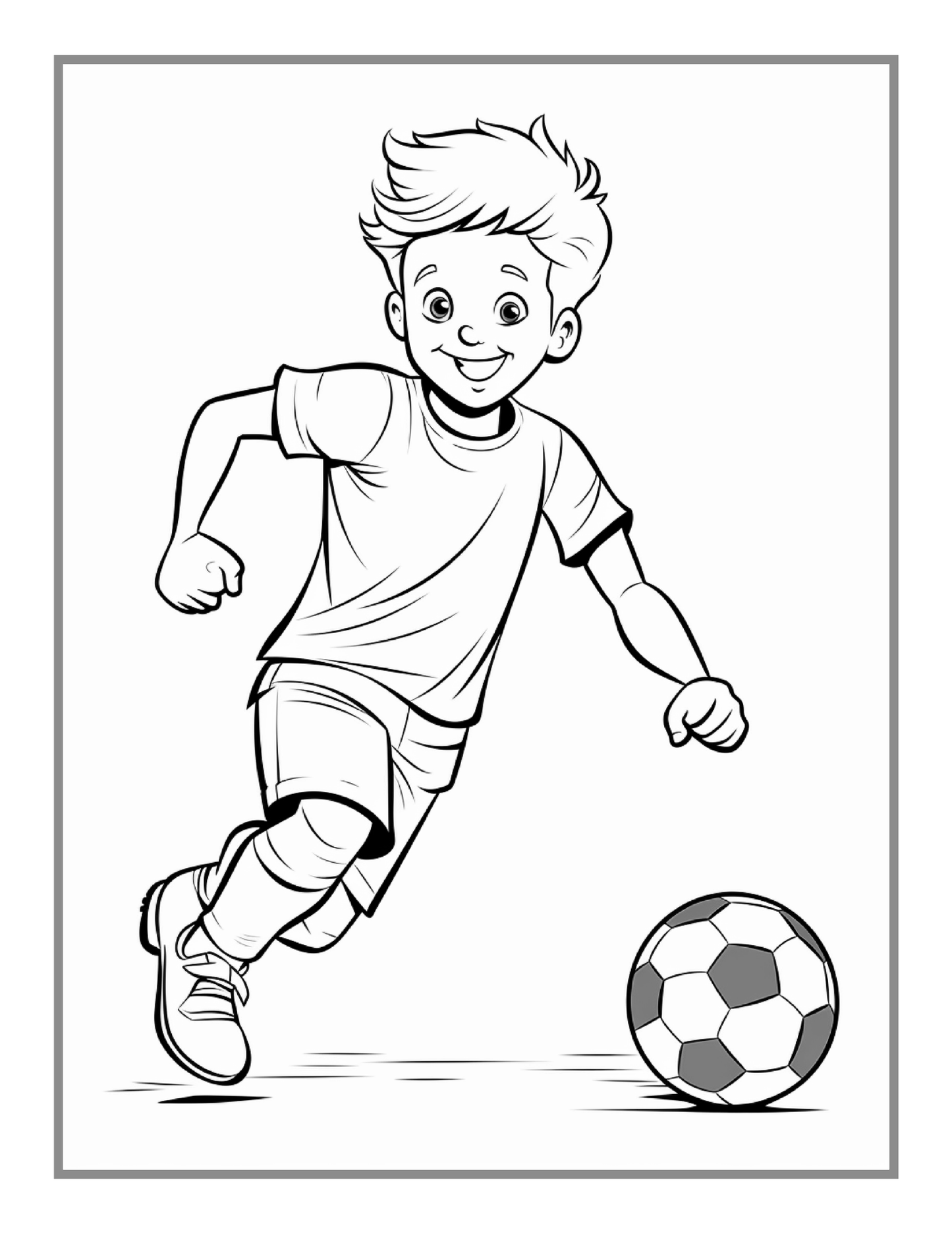 50 Pages Soccer Football Player Coloring Book Holiday Birthday Gift for Adults Kids Men Boys Teens Youth Soccer Fan Coloring Activity Sheets