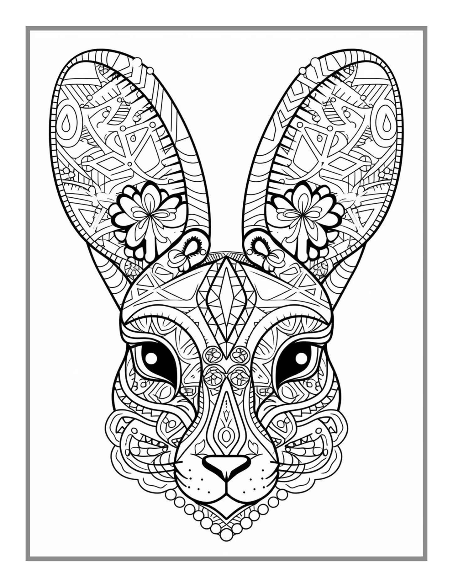 50 Pages Bold and Easy Animal Mandala Coloring Book Gift for Adults Kids Men Women Boys Girls Teens Youth Animal Mandala Coloring Book