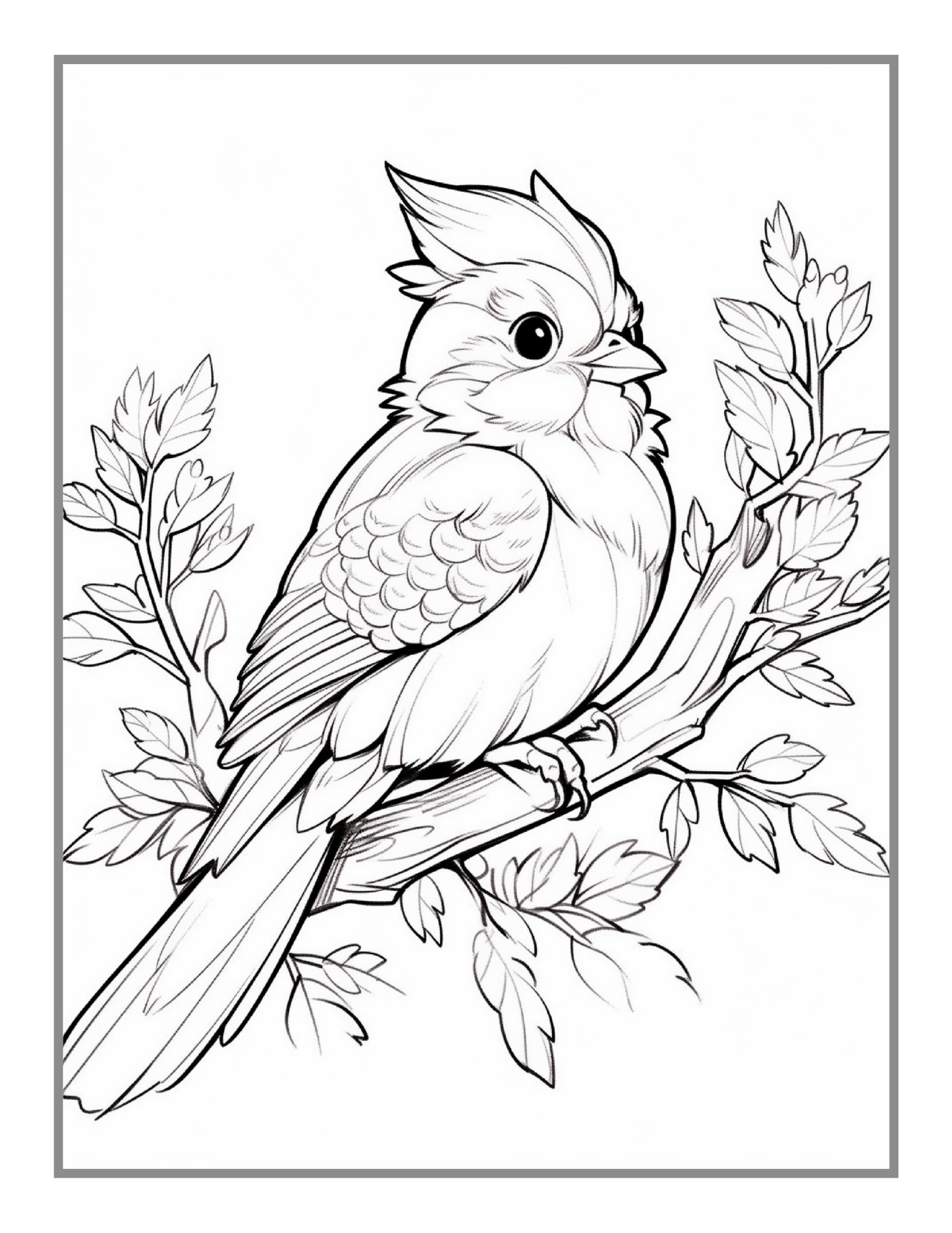 Funny Bird Coloring Book Gift for Adults Kids Men Women Boys Girls Children Seniors 50 Pages Bird Animal Lover Pet Owner Coloring Sheets