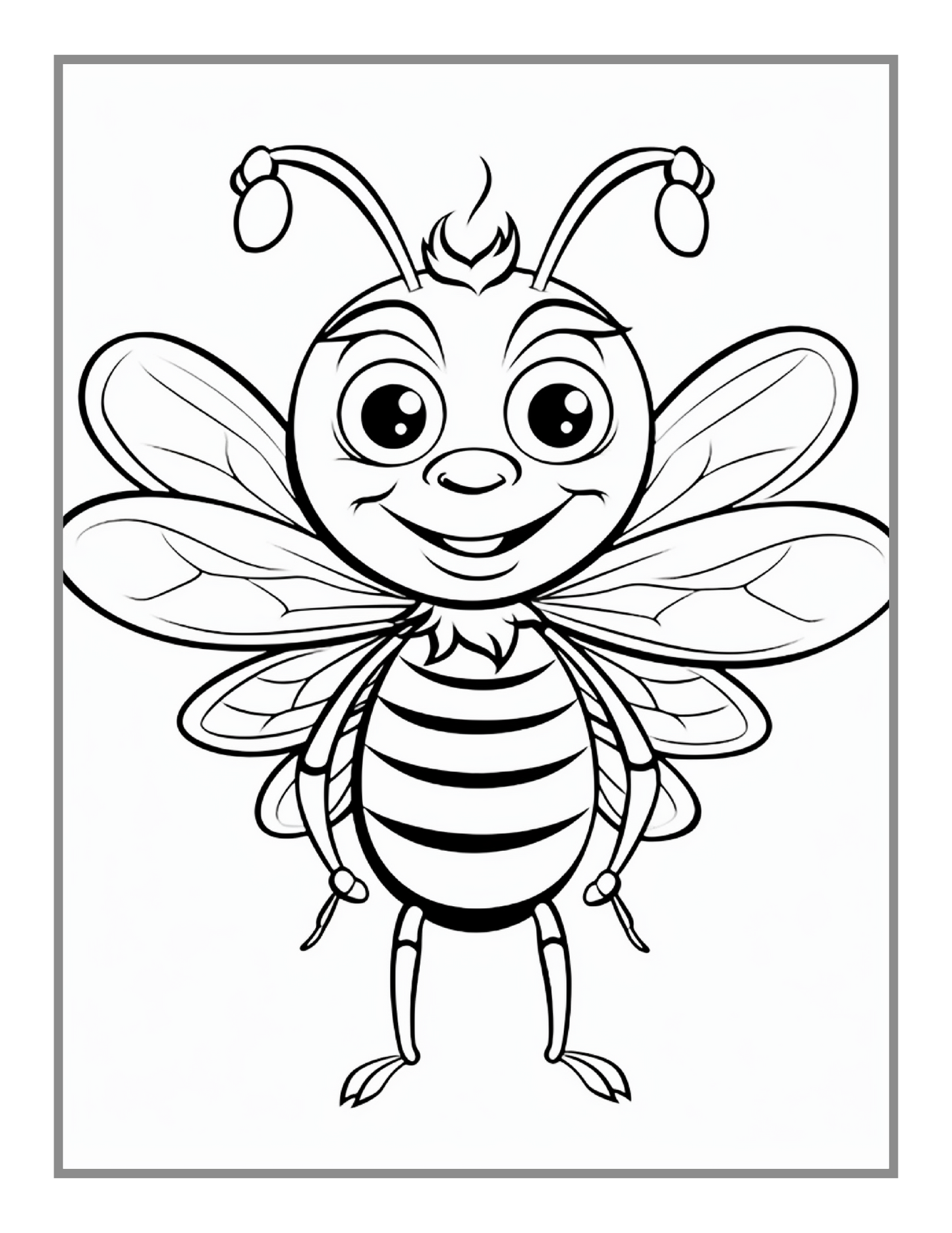 50 Pages Funny Cute Bugs and Insects Coloring Book for Adults Men Women Kids Boys Girls Toddlers Teens Bold and Easy Bugs Coloring Book