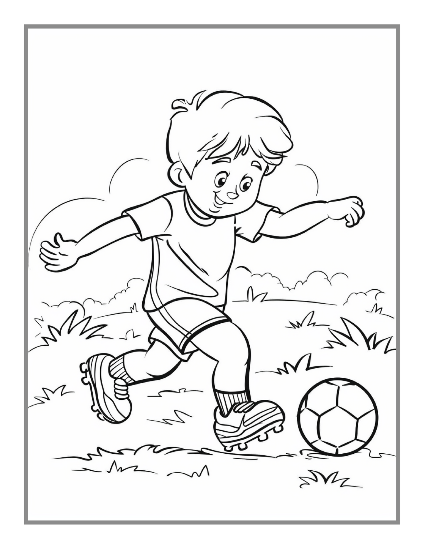 Soccer Football Player Coloring Book Holiday Birthday Gift for Adults Kids Men Boys Teens Youth 50 Pages Soccer Fan Coloring Activity Sheets