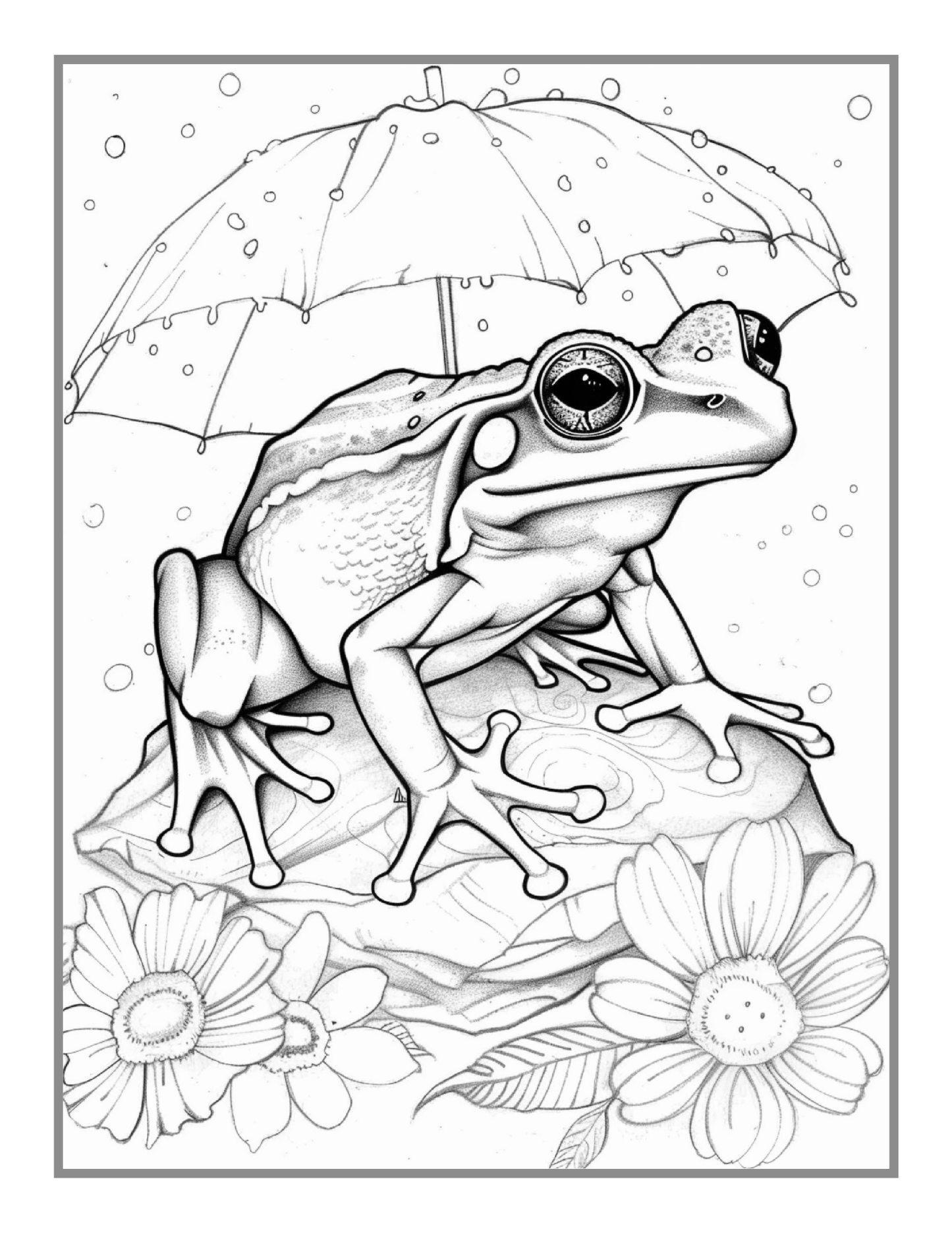 50 Pages Cute Frog Toad Coloring Book Gift for Adults Kids Men Women Boys Girls Teens Cool Frog Toad Coloring Pages Frog Coloring Sheets