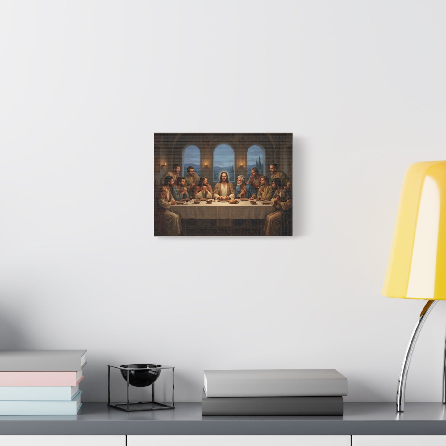 Cool Last Supper Canvas Wall Art Print Large Religious Biblical Faith Home Decor Christian Wall Art Ready to Hang for Living Room