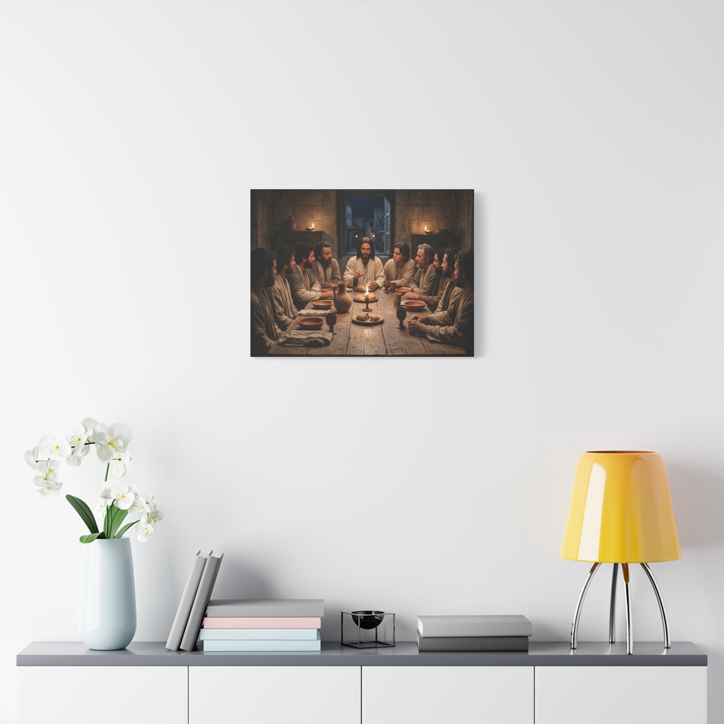 Cool Last Supper Canvas Wall Art Print Large Religious Biblical Faith Home Decor Christian Wall Art Ready to Hang for Living Room