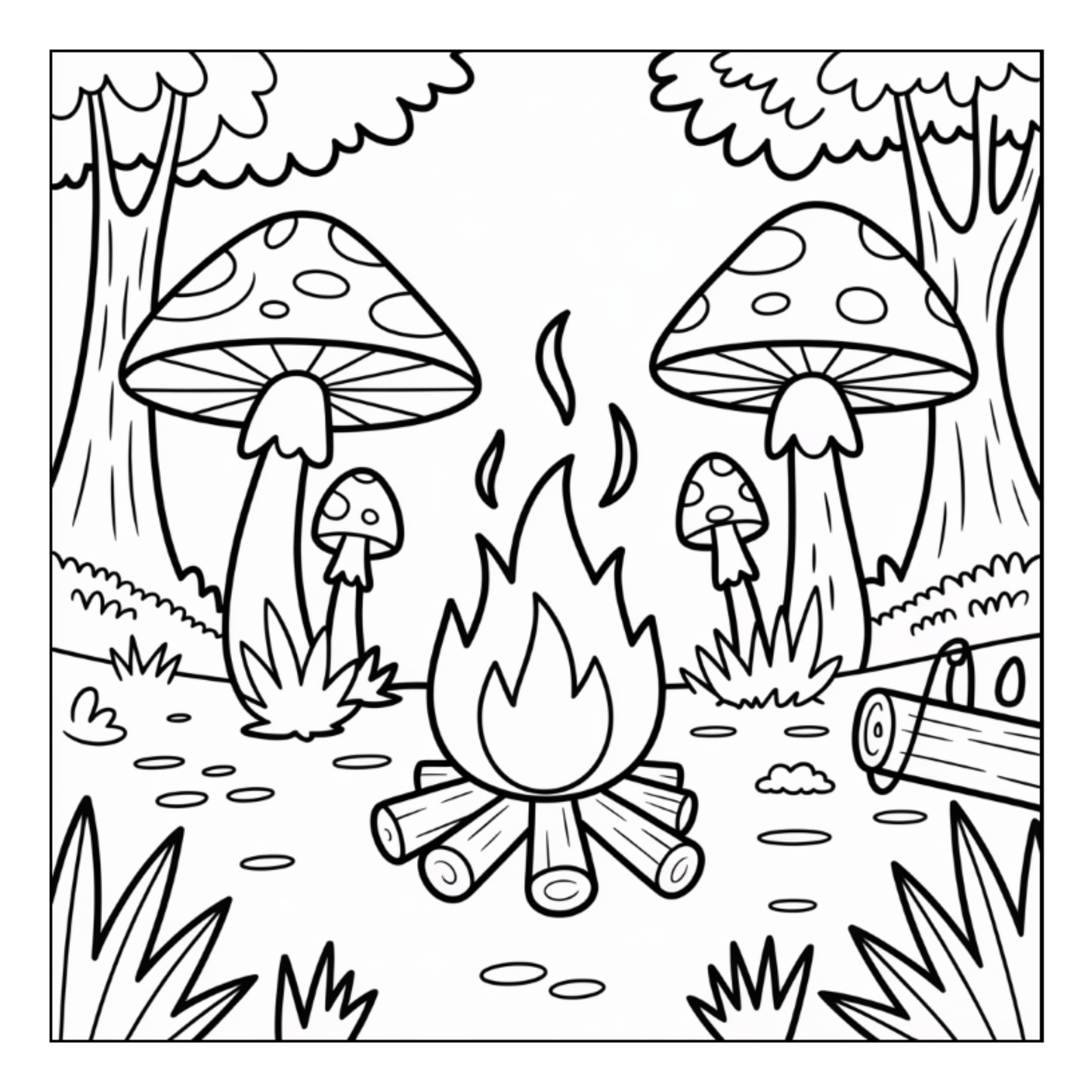 Bold and Easy Cozy Camping Coloring Book Gift for Adults Men Women Kids Boys Girls Young Teens Summer Camp Camping Coloring Sheets Children
