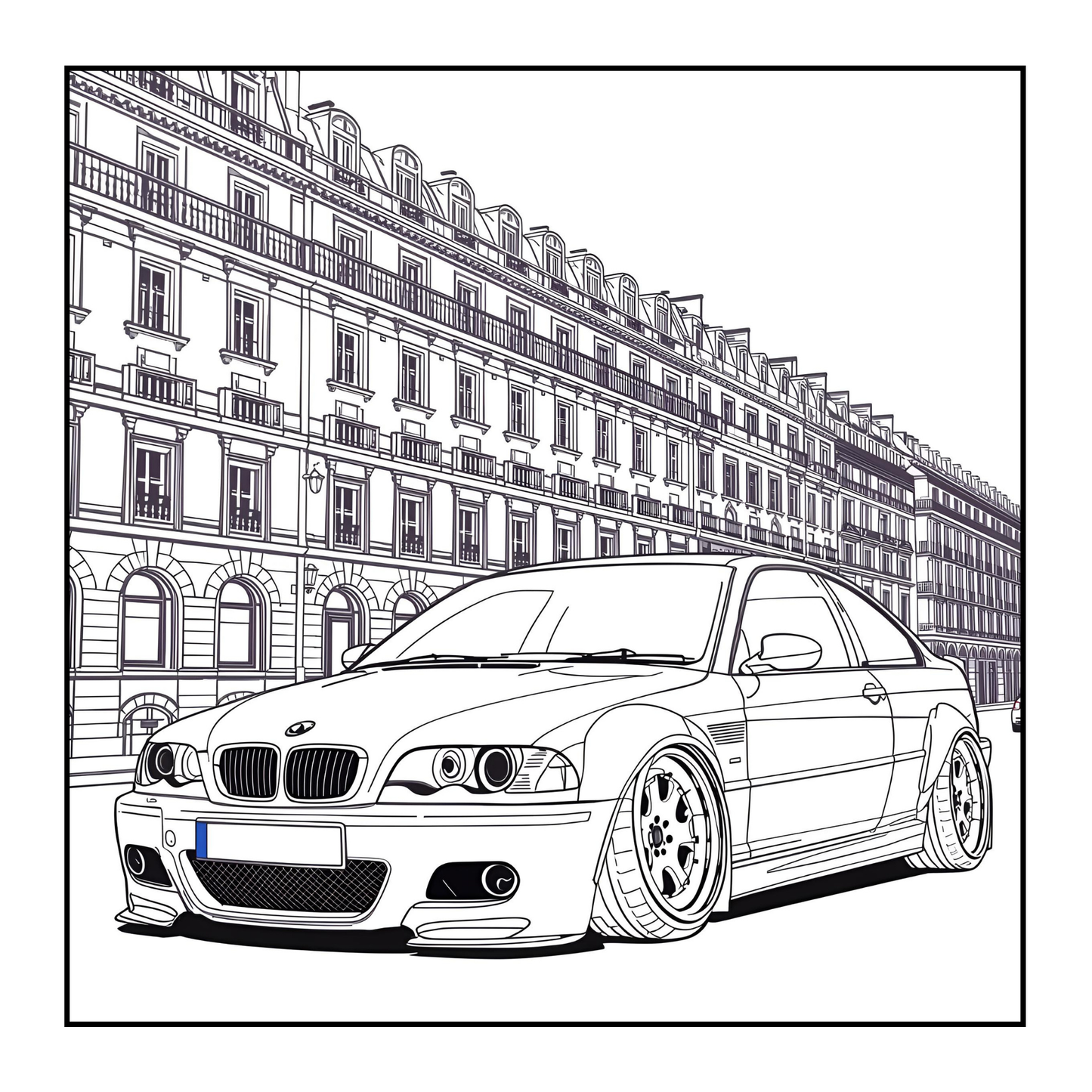 Modified Cars Coloring Book for Adults Men Women Kids Boys Girls Teens Drift Cars Coloring Activity Book Gift Modified Exotic Racing Cars