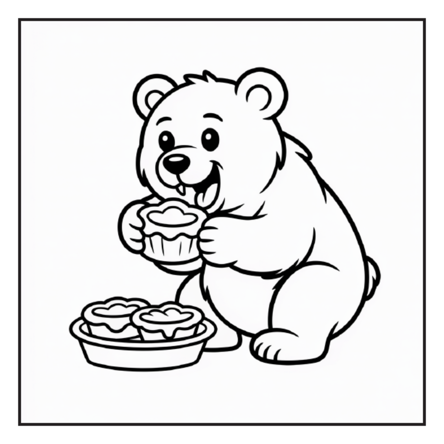 Cute Brown Bear Coloring Book Gift for Adults Kids Men Women Young Boys Girls Teens Cool Cozy Teddy Bear Coloring Activity Book