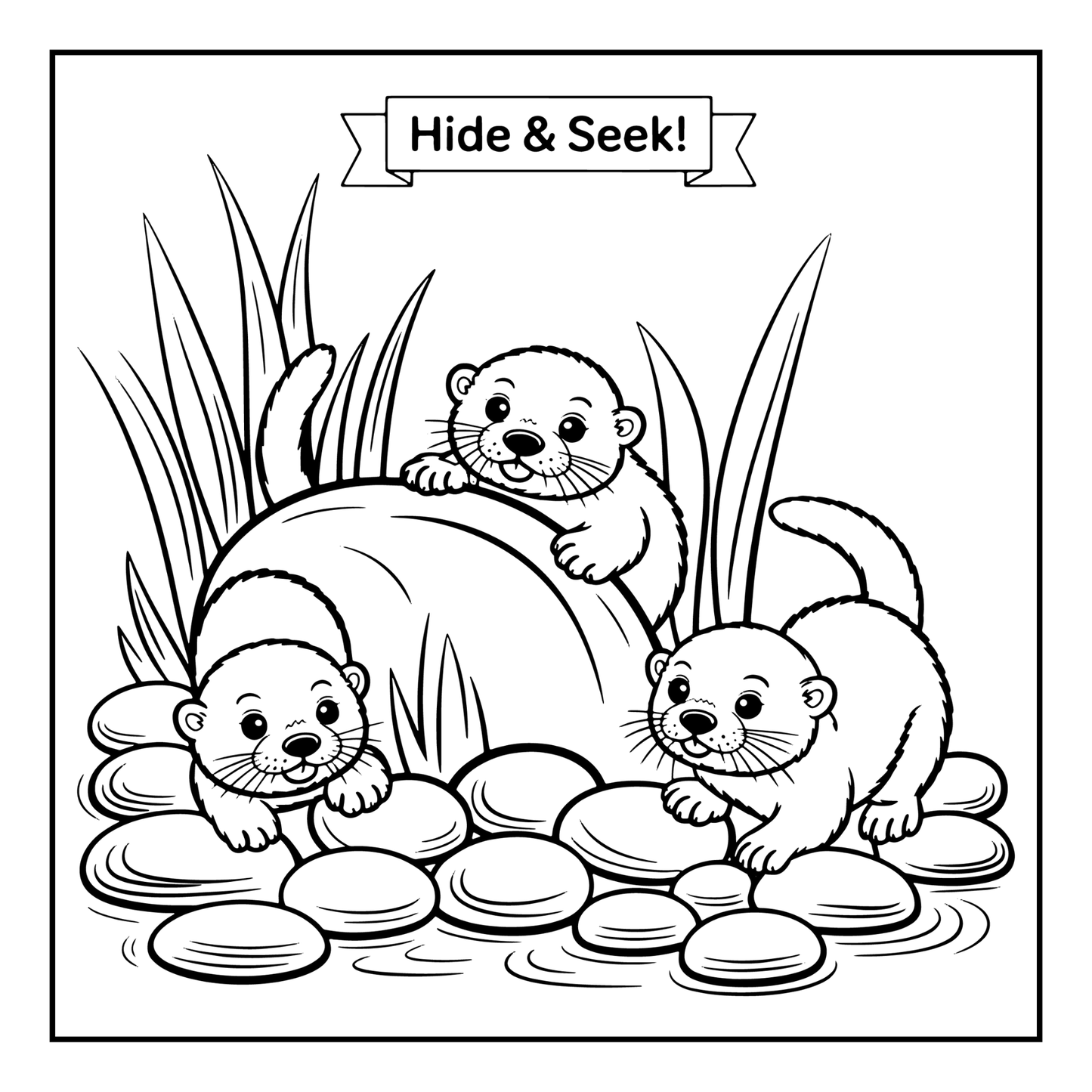 Funny Cute Kawaii Sea Otter Animal Coloring Book Gift for Adults Men Women Kids Boys Girls Teens Cool River Otter Coloring Activity Book