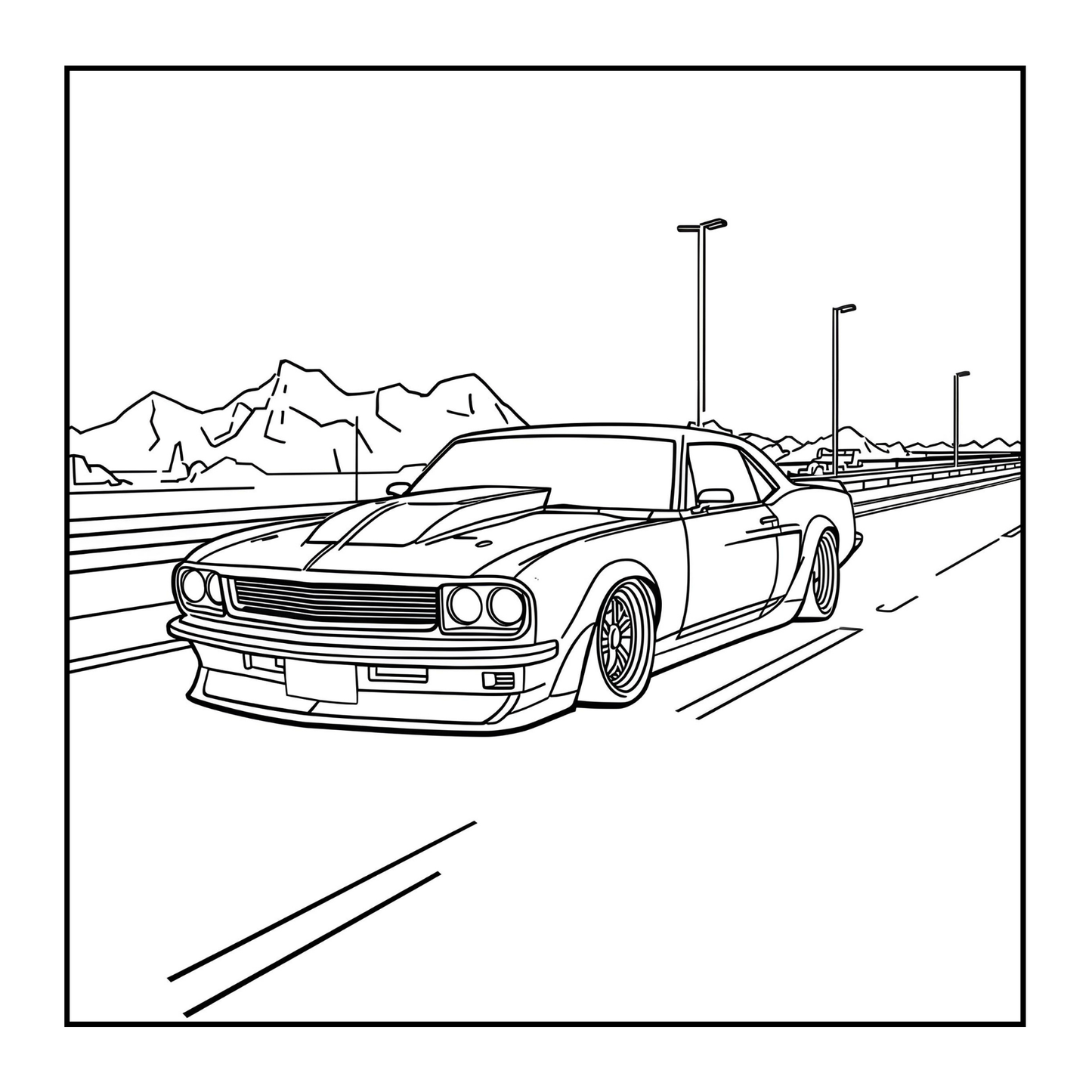 Modified Cars Coloring Book for Adults Men Women Kids Boys Girls Teens Gift Modified Exotic Racing Cars Drift Cars Coloring Activity Book