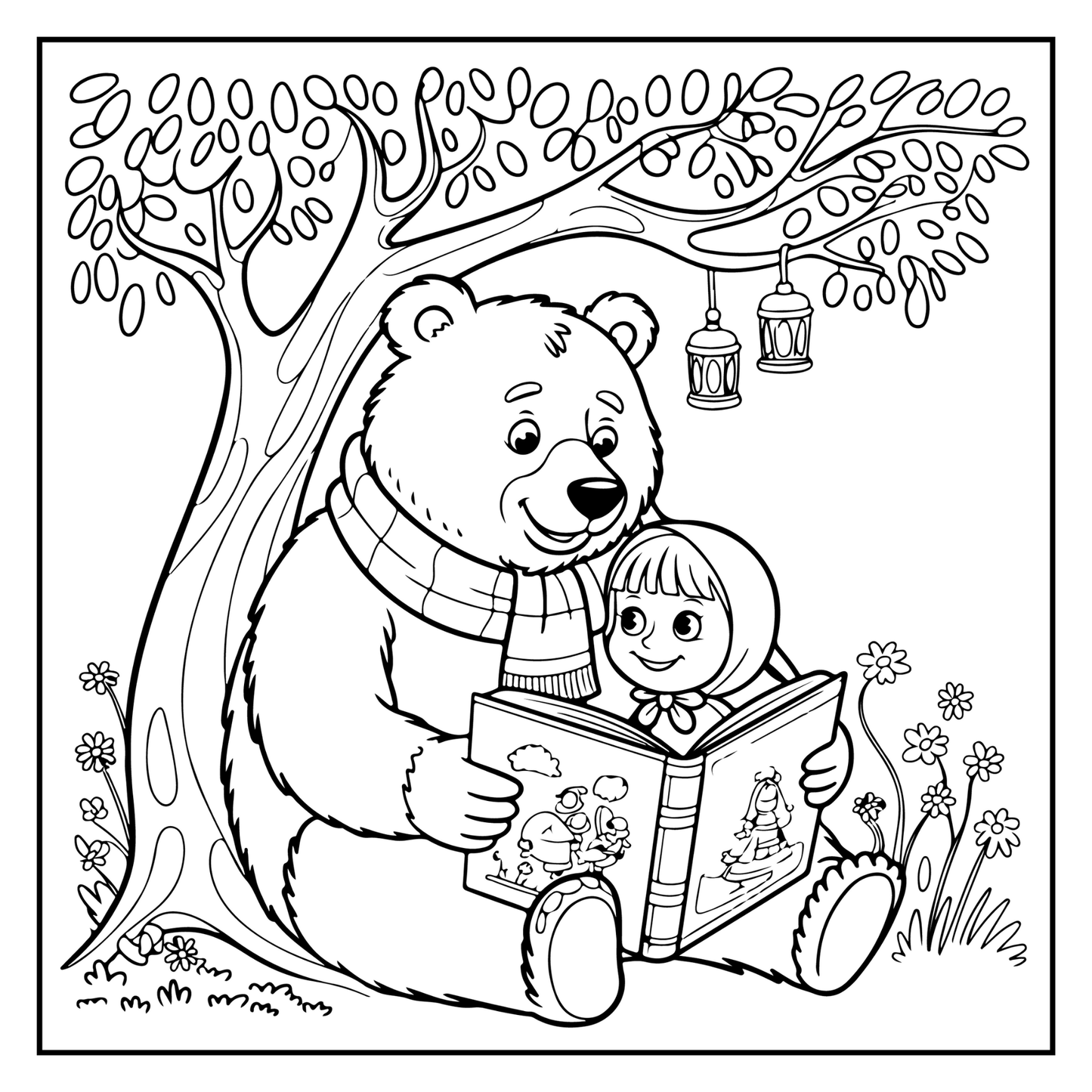 Cute Brown Bear Coloring Book Gift for Adults Kids Men Women Young Boys Girls Teens Cool Cozy Teddy Bear Coloring Activity Book for Children