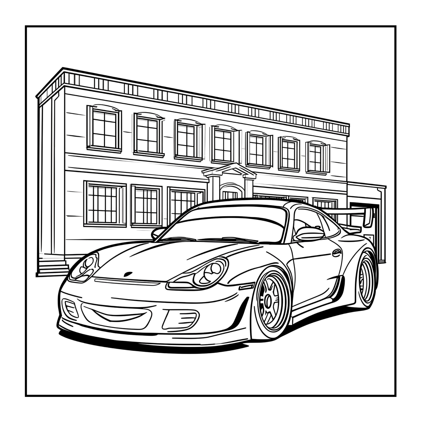 Modified Cars Coloring Book for Adults Men Women Kids Boys Girls Teens Bold Easy Simple Cars Coloring Book Drift Cars Coloring Activity Book