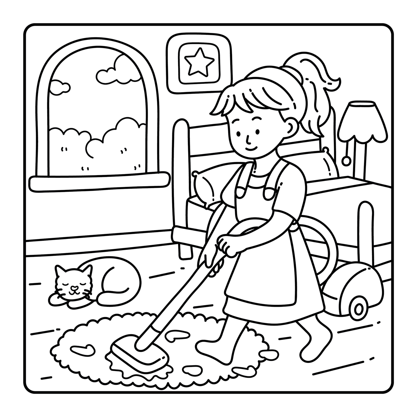 Cute Cat Mom Coloring Book for Adults Men Women Kids Boys Girls Young Teens Cozy Kitten Kitty Mom Coloring Activity Book for Cat Lovers