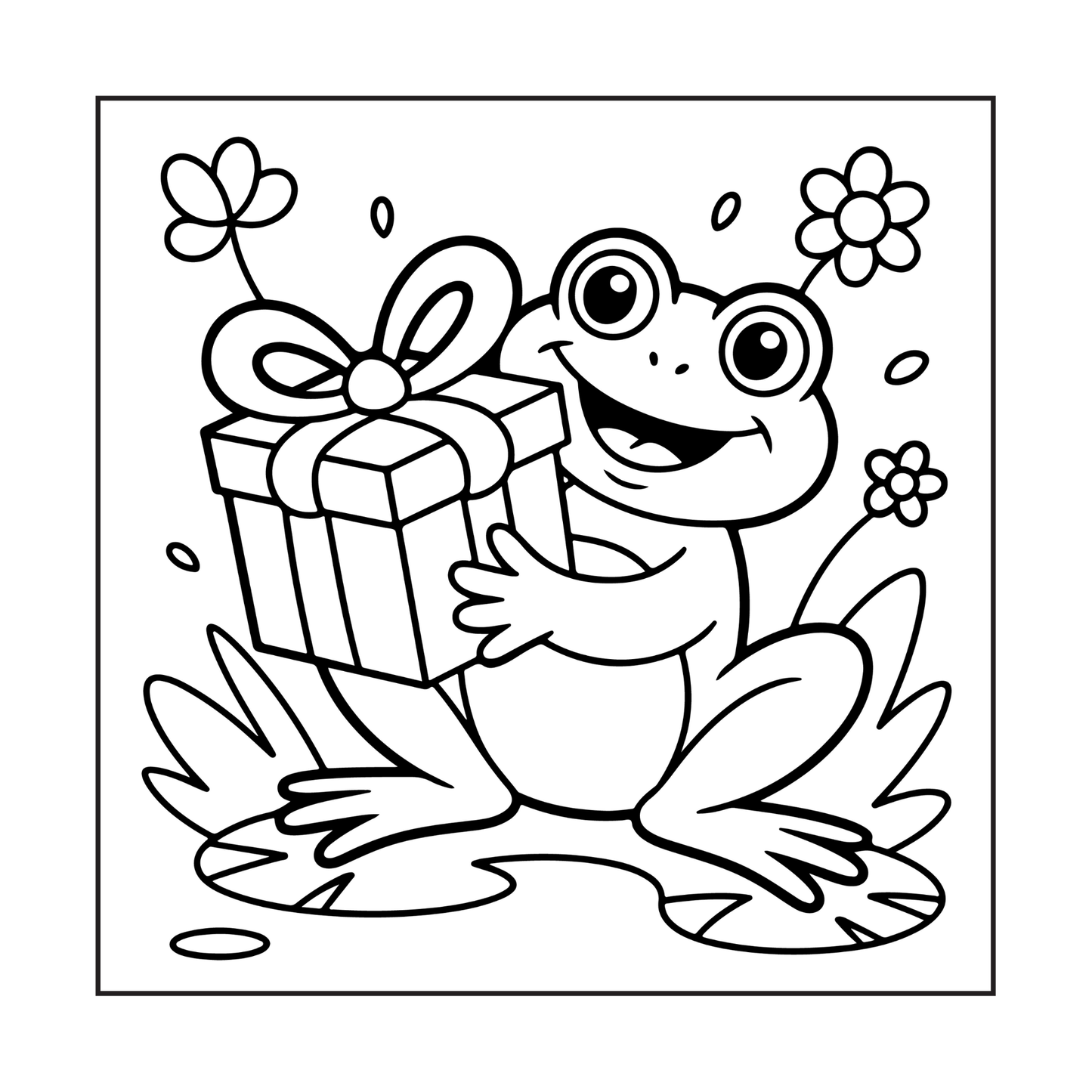 Cute Cozy Frog Froggy Days Coloring Book Gift Adults Men Women Kids Boys Girls Teens Cool Kawaii Whimsical Frog Toad Animal Coloring Book