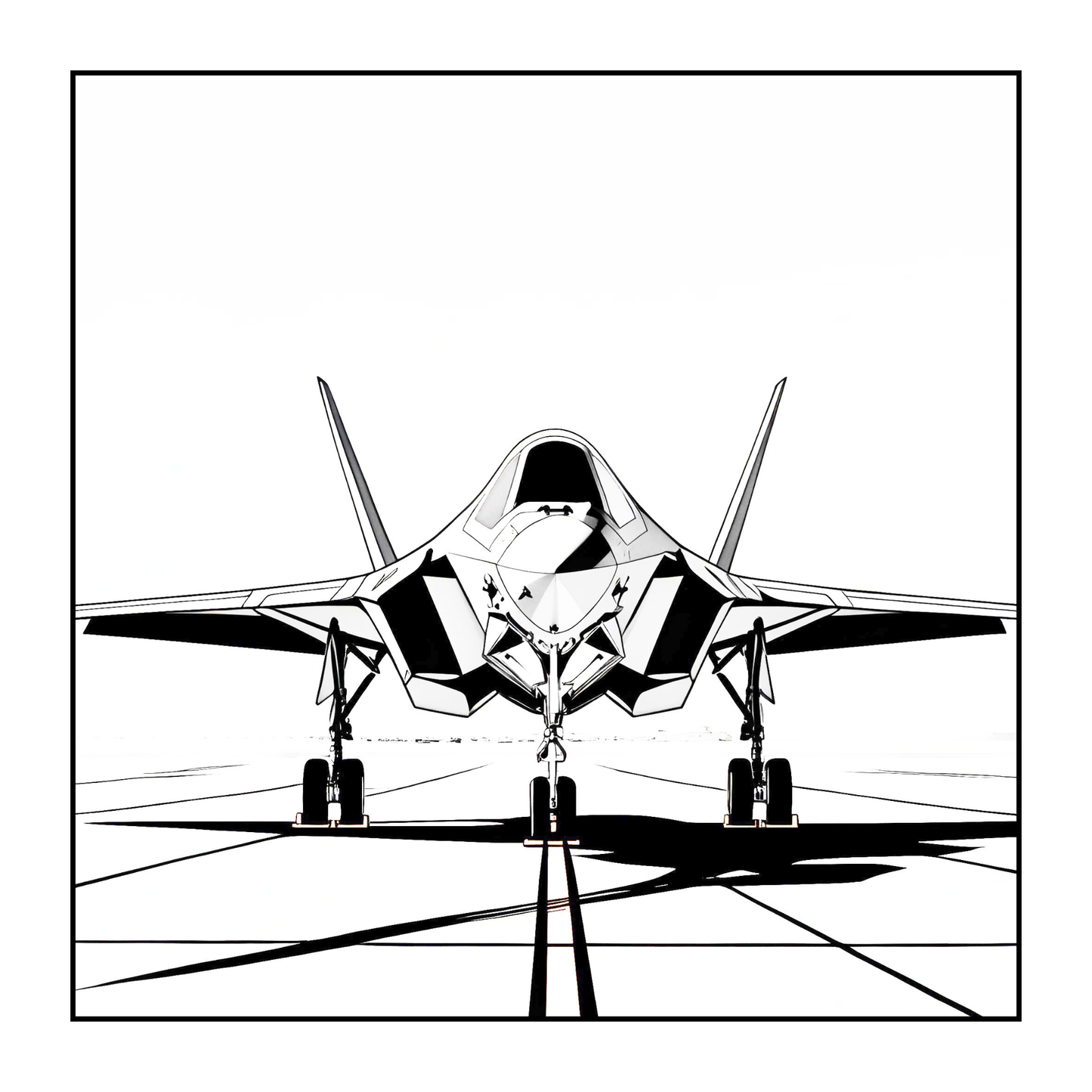 Military Jet Fighter Plane Coloring Book for Kids Adults Boys Girls 50 Pages Single Sided Plane Coloring Book Airplane Coloring Book Gift