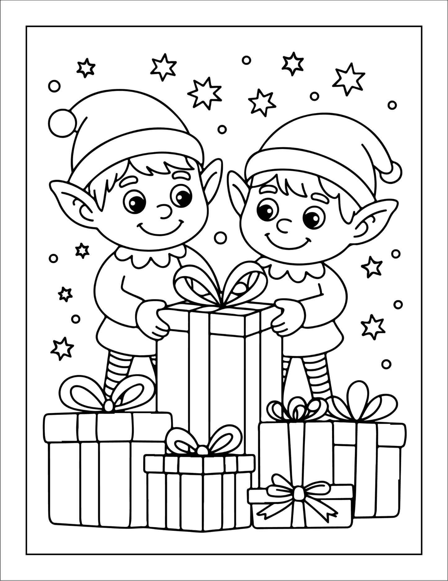 Kawaii Cozy Christmas Coloring Book for Adults Kids Boys Girls Teens Cute Festive Winter Season Holiday Coloring Pages for Children