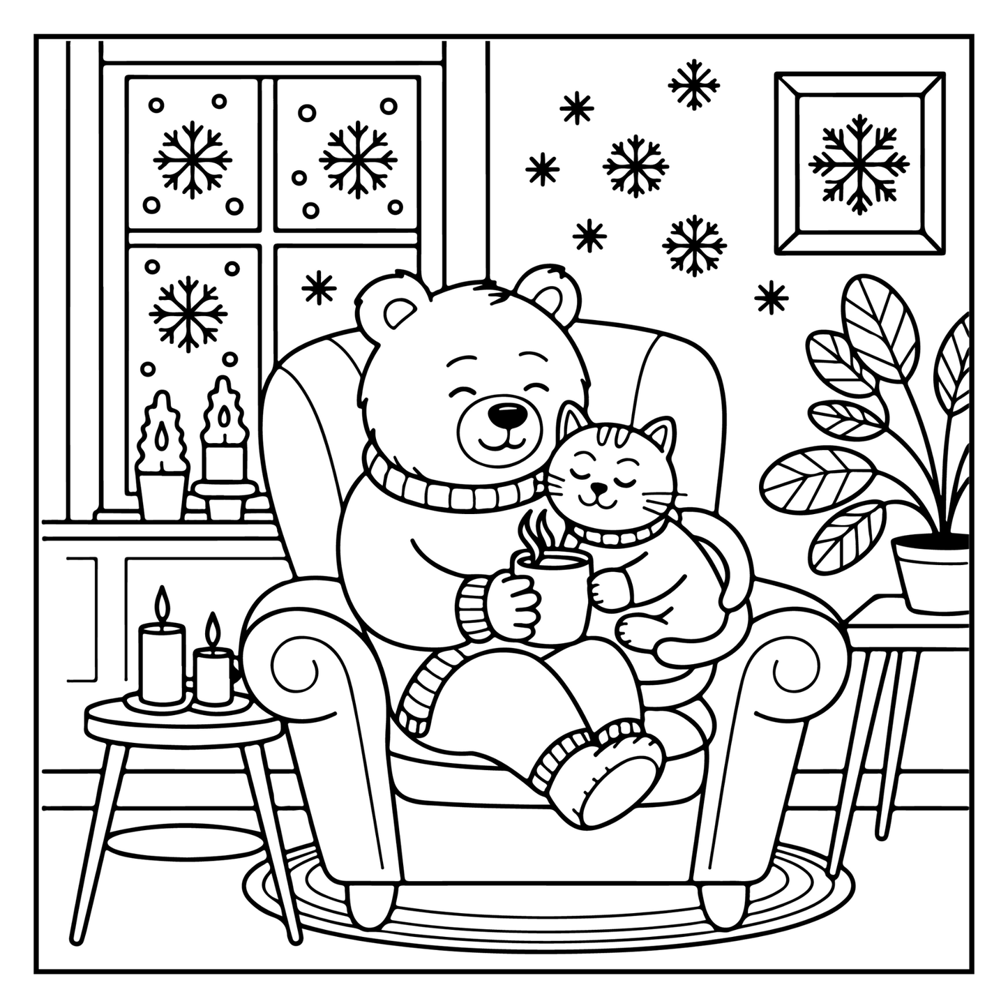 Cute Brown Bear Coloring Book Gift for Adults Kids Men Women Young Boys Girls Teens Cool Cozy Teddy Bear Coloring Activity Book for Children