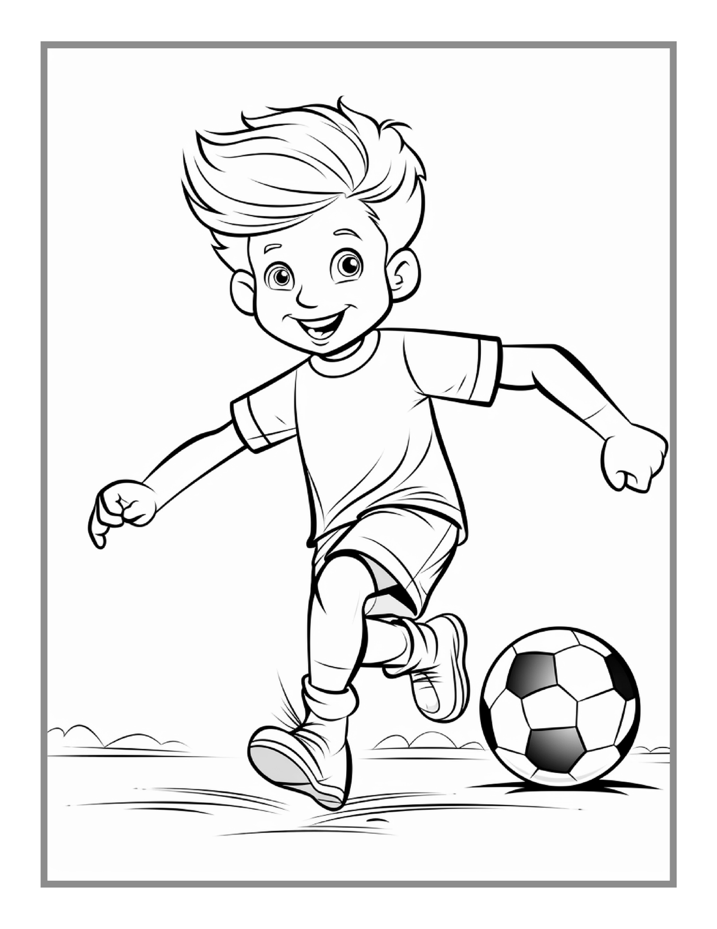 50 Pages Soccer Football Player Coloring Book Holiday Birthday Gift for Adults Kids Men Boys Teens Youth Soccer Fan Coloring Activity Sheets