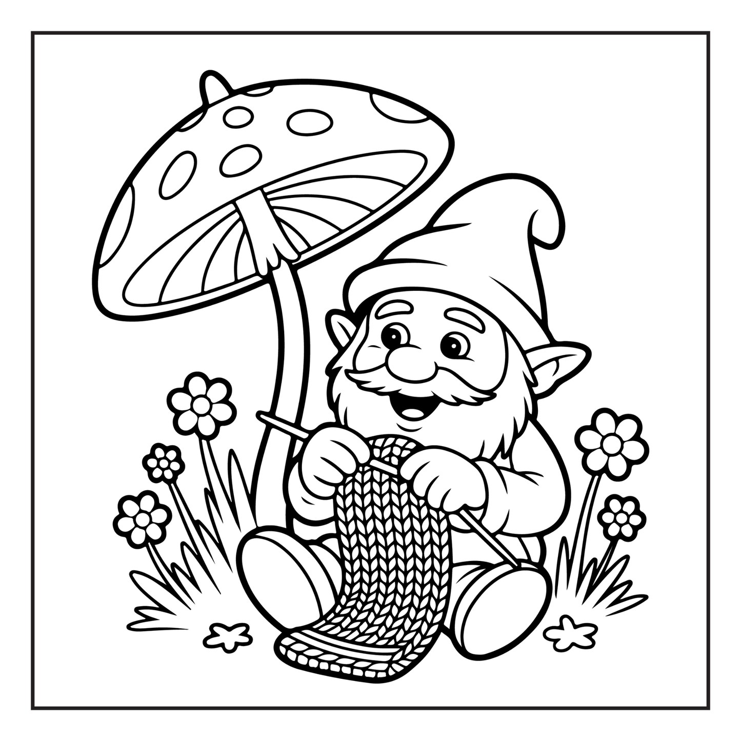 Bold Easy Simple Whimsical Gnome Coloring Sheets Cozy and Comfy Garden Gnomes Coloring Book Gift for Adults Men Women Kids Boys Girls Teens