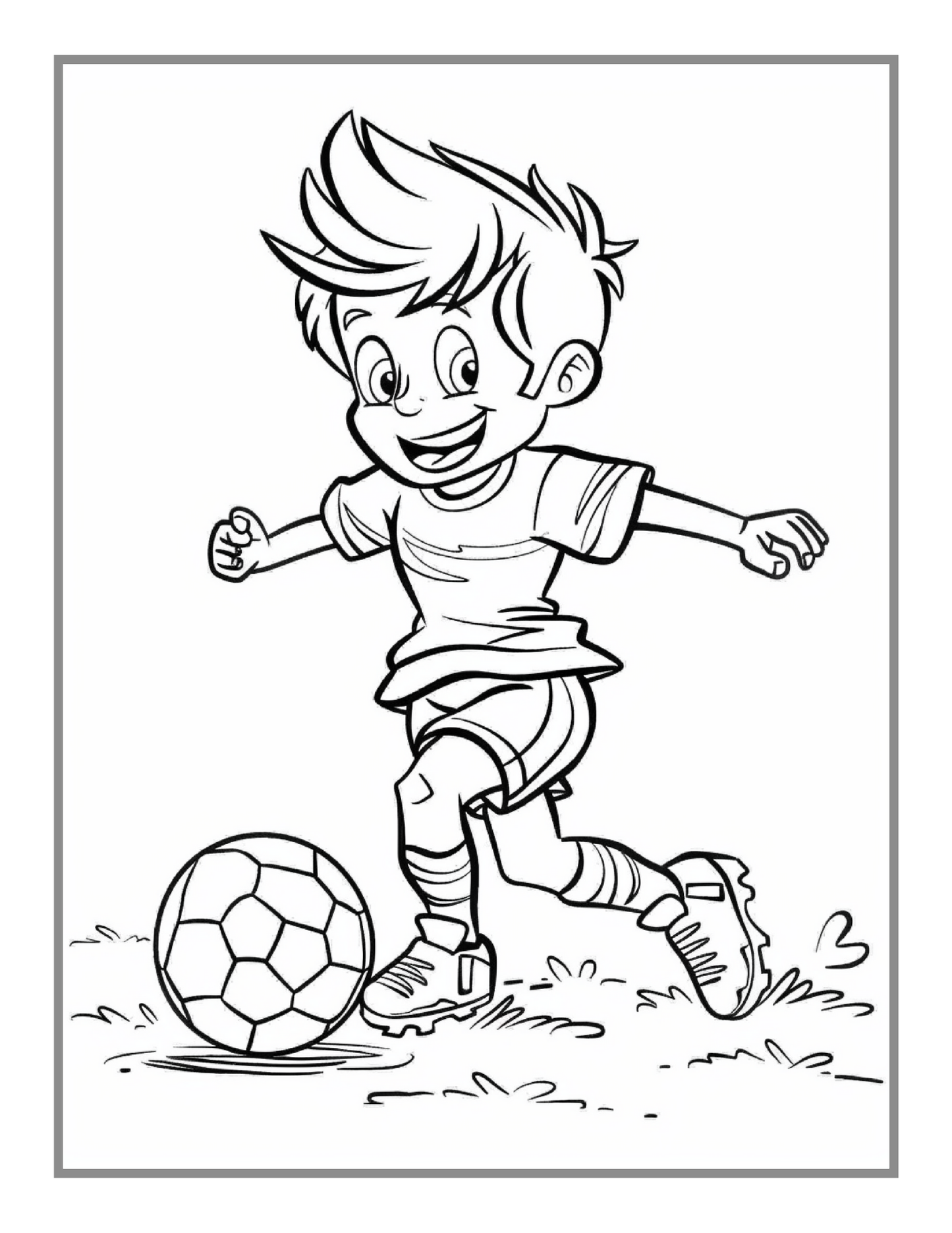 Soccer Football Player Coloring Book Holiday Birthday Gift for Adults Kids Men Boys Teens Youth 50 Pages Soccer Fan Coloring Activity Sheets