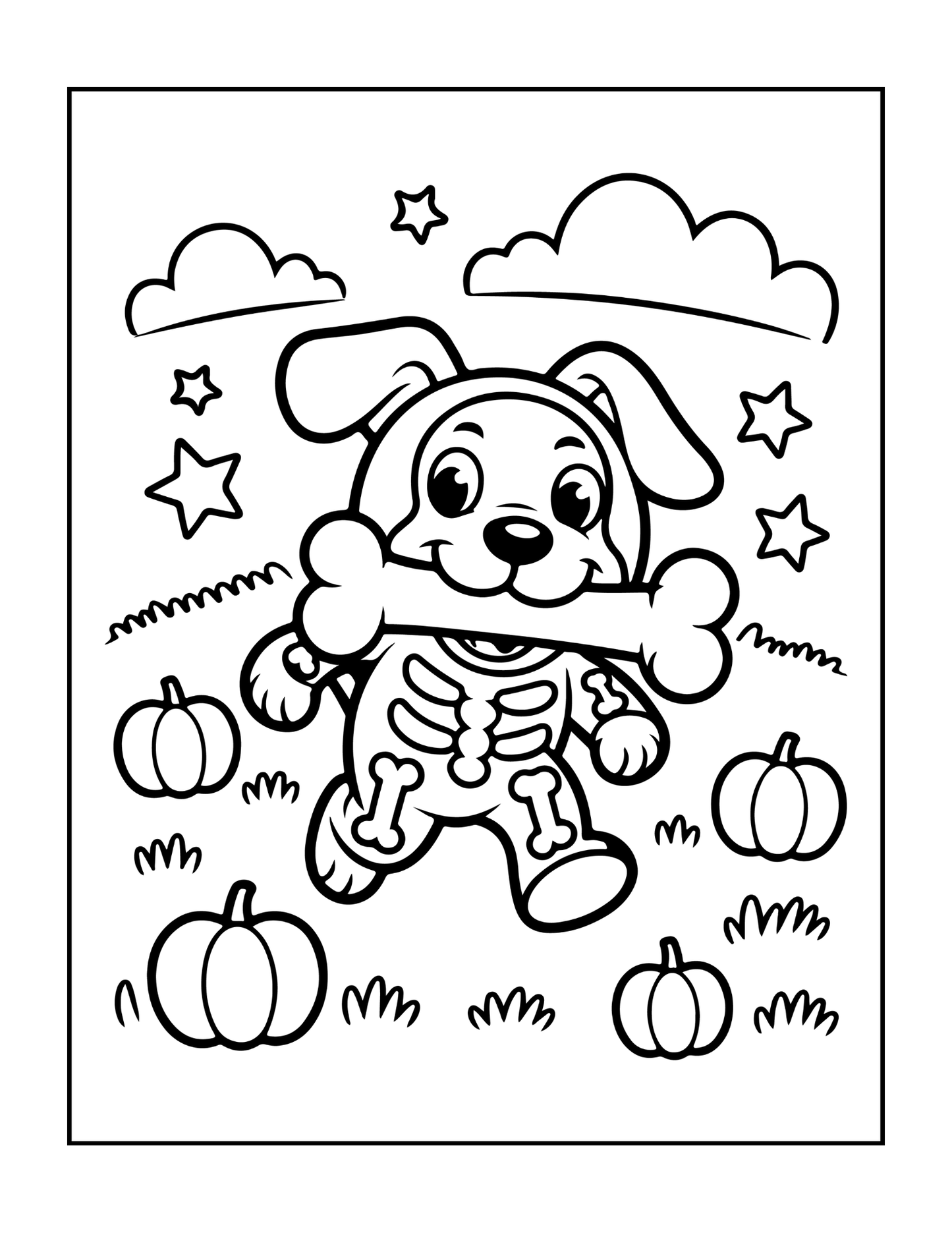 Cute Funny Spooky Halloween Coloring Book for Adults Kids Boys Girls Young Teens Fall Season Halloween Coloring Pages Gift for Children