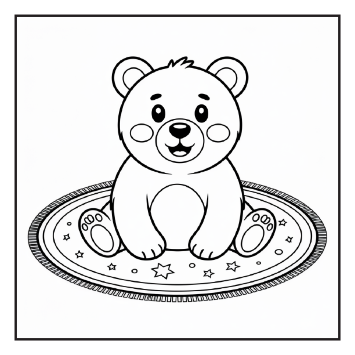 Cute Brown Bear Coloring Book Gift for Adults Kids Men Women Young Boys Girls Teens Cool Cozy Teddy Bear Coloring Activity Book for Children