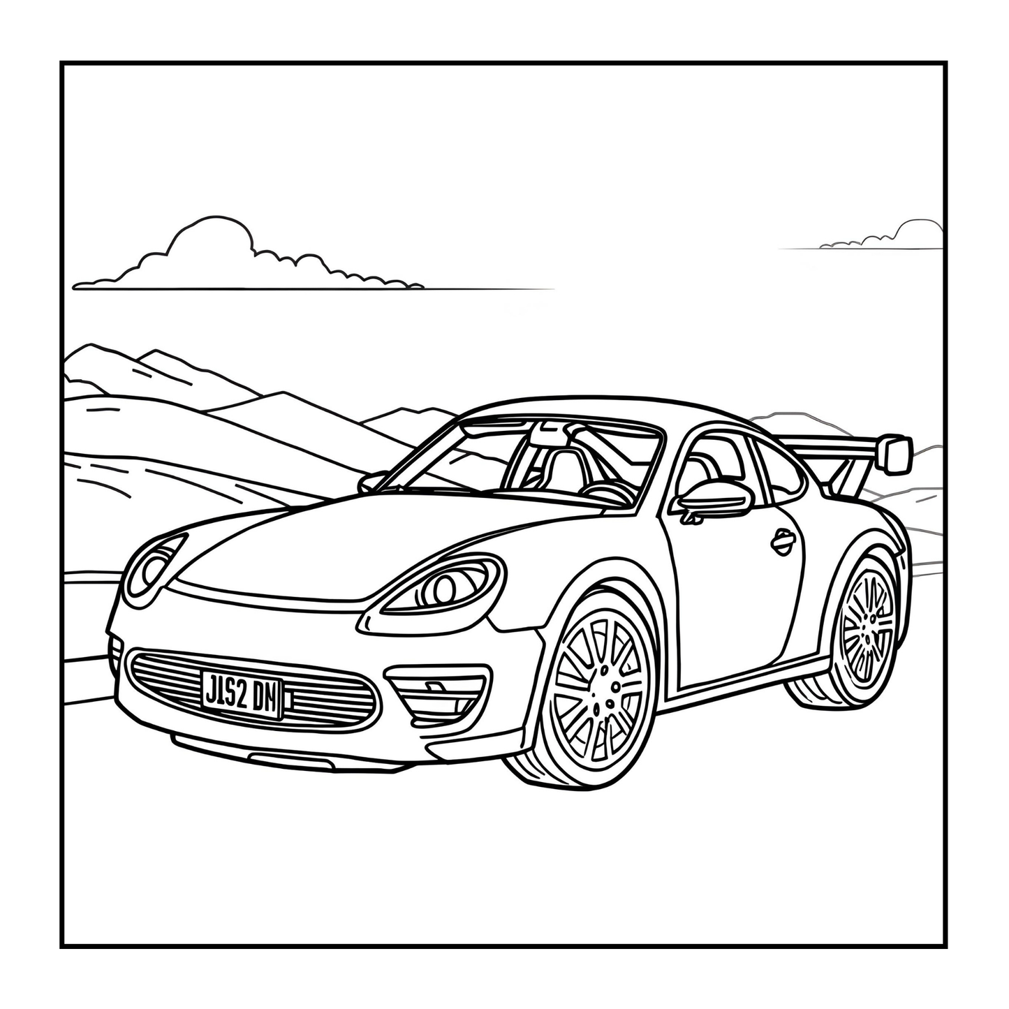 Modified Cars Coloring Book for Adults Men Women Kids Boys Girls Teens Modified Exotic Racing Cars Drift Cars Coloring Activity Book Gift