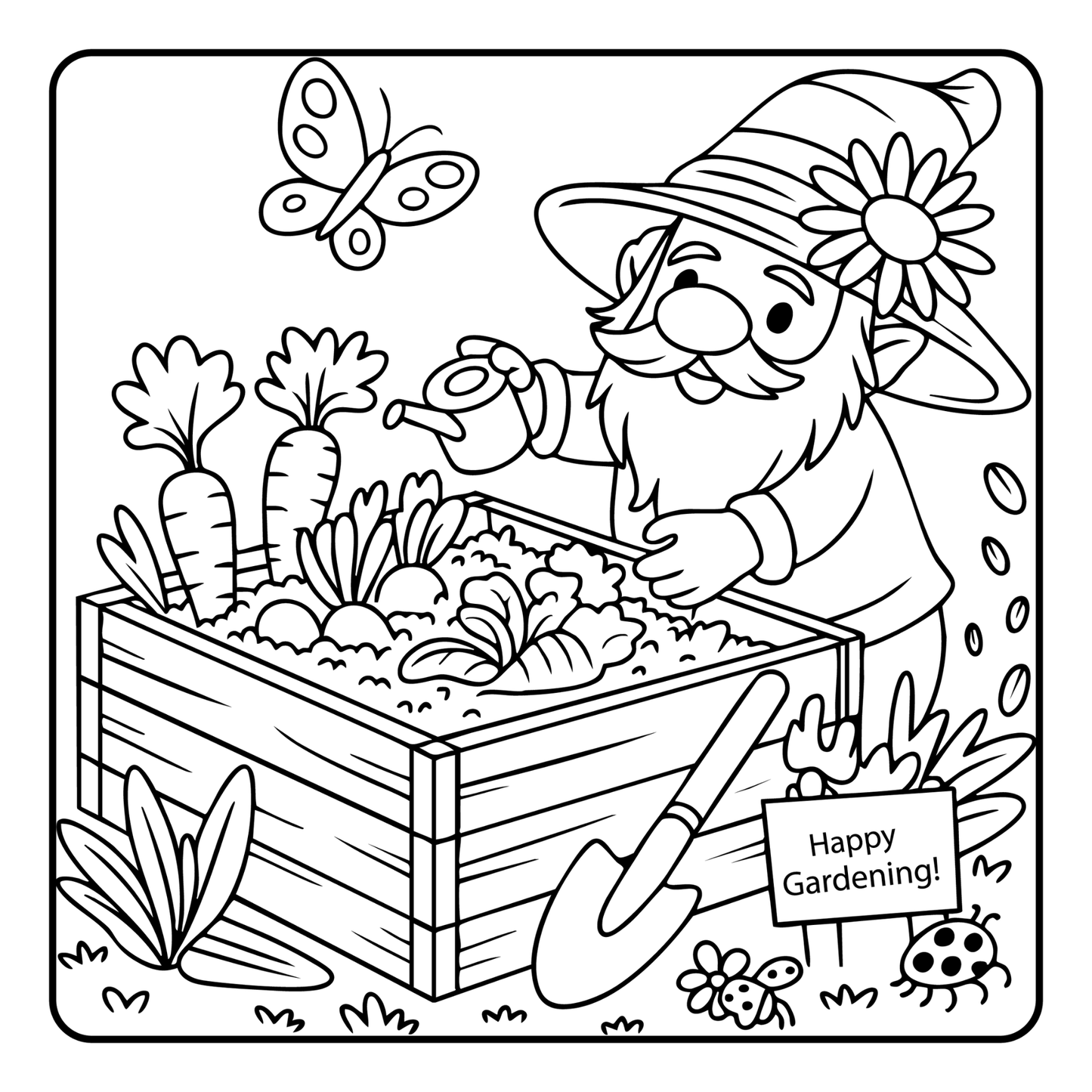Cozy and Comfy Garden Gnomes Coloring Book Gift for Adults Men Women Kids Young Boys Girls Teens Cute Enchanted Gnome Coloring Pages Book