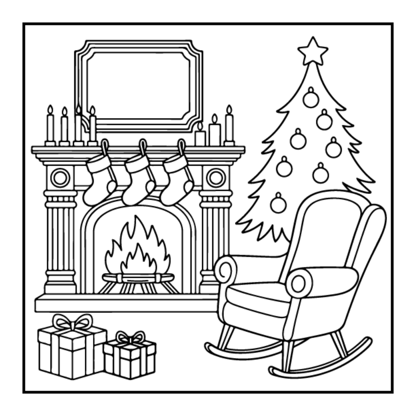 Kawaii Cozy Christmas Coloring Book for Adults Kids Boys Girls Teens Bold and Easy Merry Christmas Activity Coloring Sheets Winter Season