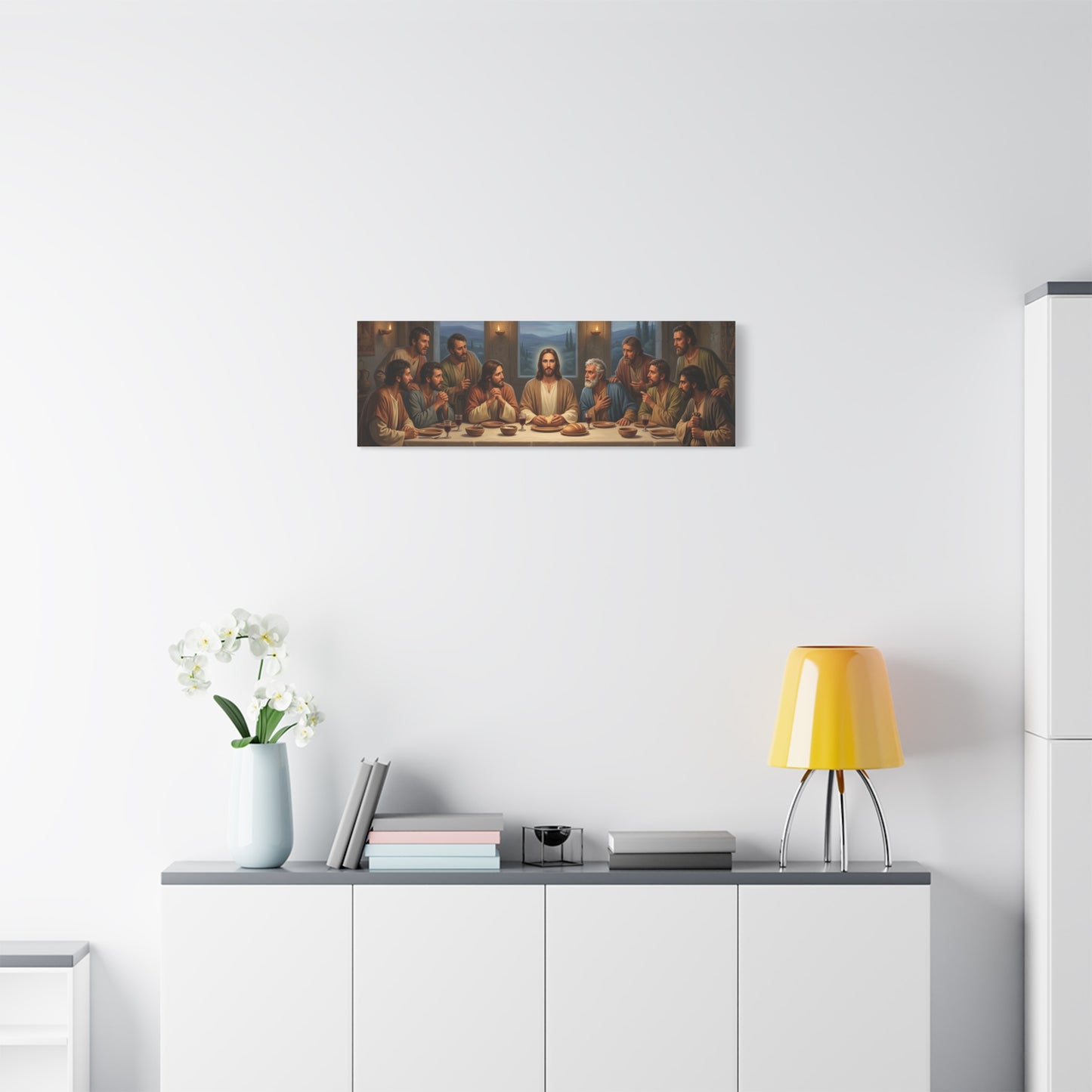 Cool Last Supper Canvas Wall Art Print Large Religious Biblical Faith Home Decor Christian Wall Art Ready to Hang for Living Room