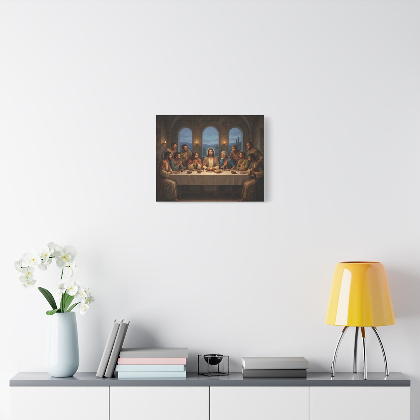 Cool Last Supper Canvas Wall Art Print Large Religious Biblical Faith Home Decor Christian Wall Art Ready to Hang for Living Room