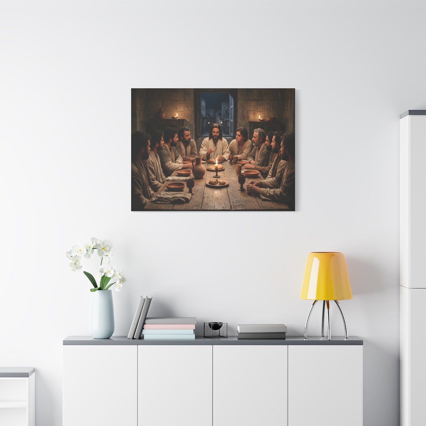 Cool Last Supper Canvas Wall Art Print Large Religious Biblical Faith Home Decor Christian Wall Art Ready to Hang for Living Room