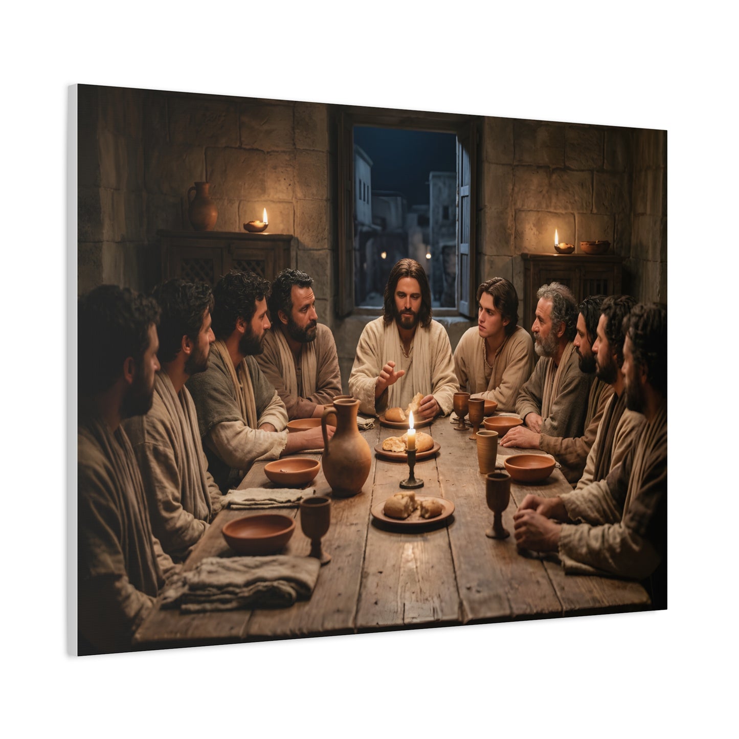 Cool Last Supper Canvas Wall Art Print Large Religious Biblical Faith Home Decor Christian Wall Art Ready to Hang for Living Room