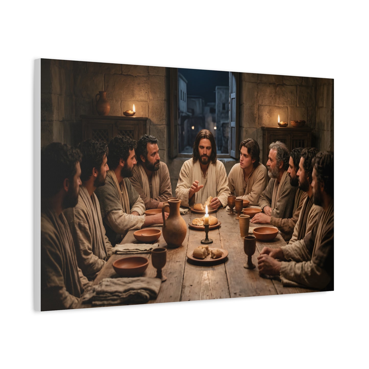 Cool Last Supper Canvas Wall Art Print Large Religious Biblical Faith Home Decor Christian Wall Art Ready to Hang for Living Room