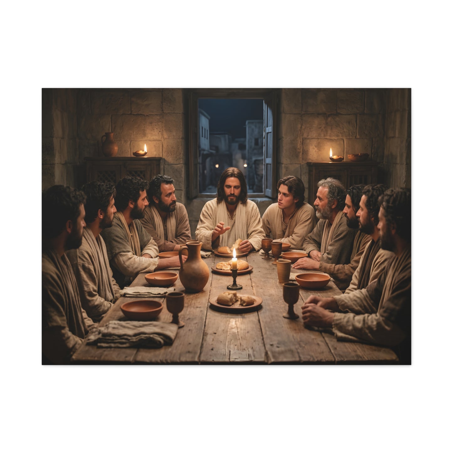 Cool Last Supper Canvas Wall Art Print Large Religious Biblical Faith Home Decor Christian Wall Art Ready to Hang for Living Room