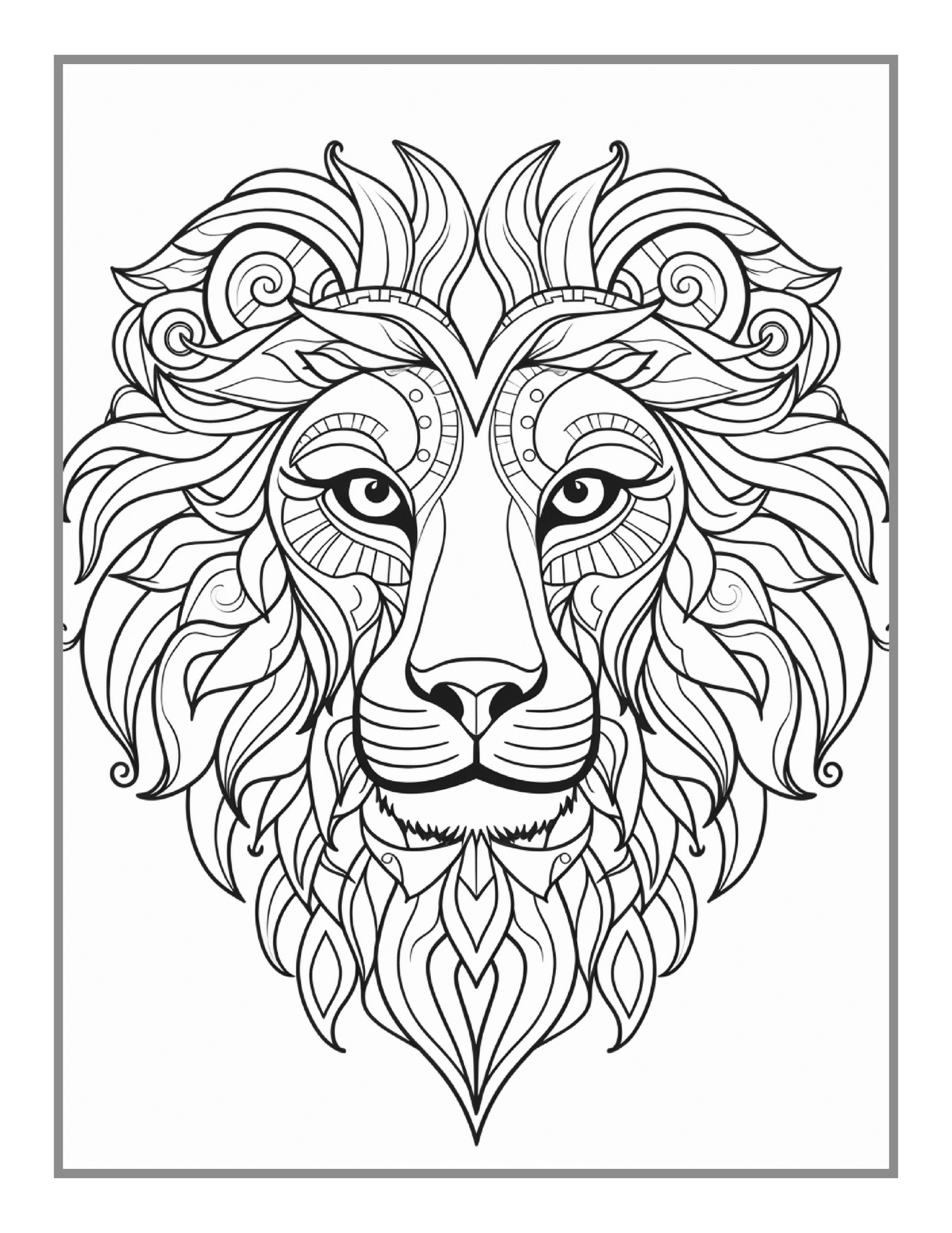 Bold and Easy Animal Mandala Coloring Book Gift for Adults Kids Men Women Boys Girls Teens Youth 50 Pages Animal Mandala Activity Book